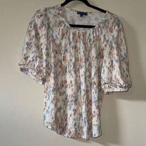 Democracy White and Multicolor Blouse